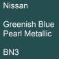 Preview: Nissan, Greenish Blue Pearl Metallic, BN3.